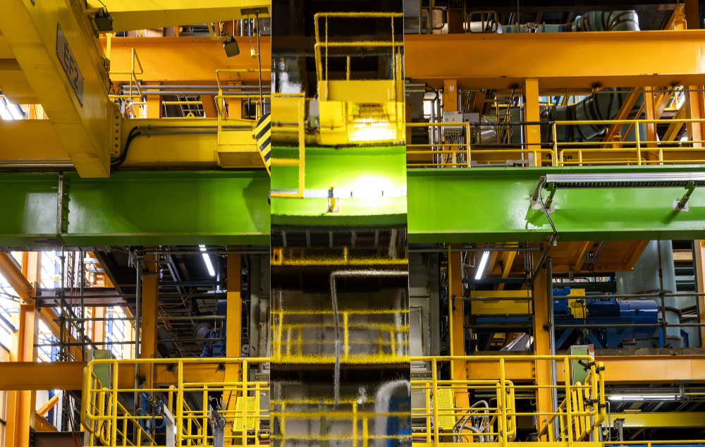 Equipamentos industriais em fábrica